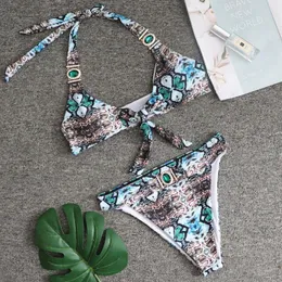 Bikinis Set Crystal High Waist Kont Bikini Halter Push Up Pad Swimming Suit For Women Cut Luxury Diamond Brazilian Bathing