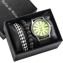 メンズウォッチセットスポーツミリタリーアンティークファッションクォーツ時計腕時計シンプルナイロンウォッチバンドステンレスケースカレンダーベストプレゼントG1022