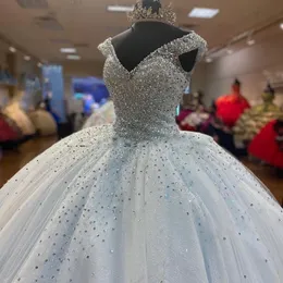 Açık mavi quinceanera elbiseler v yaka balo elbiseleri balo resmi gece elbisesi tül kapak kolu pageant tatlı 16 elbise