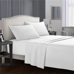 Düz renkli yatak sayfası 4 parçalı set mikrofiber yatak yastık kılıfı 3/4 adet set sheets yatak kapak yastıkları kasa