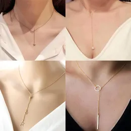 Chokers Fashion Casual Chocker Necklace Personality Infinity Cross Pendant Gold Color Choker Necklaces On Neck Women Jewelry