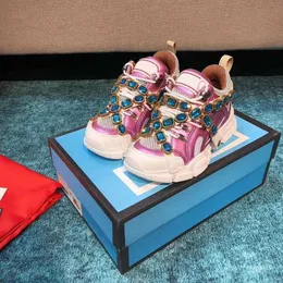 Designer Flashtrek Sneakers Trendy Mesh Shoes With Thick Bottom Stylish Gem Chain Decor From Designerone 133.29 DHgate.Com