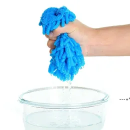 Newcar mjuk rengöring handduk mikrofiber chenille tvätt handskar korall fleece anthozoan bilar svamp tvättduk rre11845