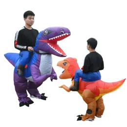 Mascot doll costume Adult T-Rex Dino Raptor Inflatable Costumes Woman Men Animal Halloween Cartoon Mascot Doll Party Role Dress Up Outfit
