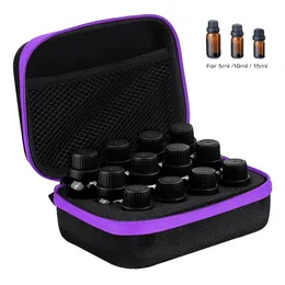 Sacos de armazenamento 12 slots 5ml 10ml 15ml Bolsa de caixa essencial para o porta -pente para garrafas de garrafa de garrafa DOTERRA Organizador de transporte