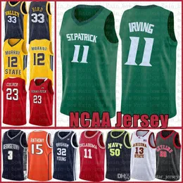 Kyrie St. Patrick 11 High School Irving Basketball Jersey LeBron 23 James NCAA Dwyane 3 Wade Stephen 30 Curry John 12 Stockton Toni