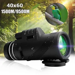 40x60 dia visão noturna dual-foco hd óptica zoom telescópio monocular impermeável super claro