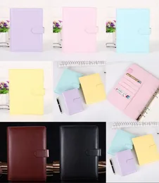 A6 Creative Waterproof Macarons Binder Hand Ledger Notebook Shell Loose-leaf Notepad Diary Stationery Cover School Office Supplies gyq