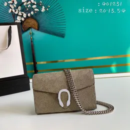 20cm Cross Body Small Flap Bag stil läderkedja mini chainbags with structure sense 401231 tre separata inre fack sexton kort graciös väska