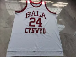 Sällsynt baskettröja män ungdomskvinnor vintage bala cynwyd k 24 b college storlek s-5xl anpassad valfritt namn eller nummer