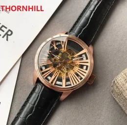 Montre de Luxe Erkek Otomatik Makineleri Saatler 46mm Hakiki Inek Deri Kayış Fabrika İskelet Arama Tasarımcısı Erkekler İzle Reloj