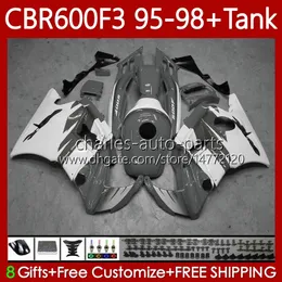 Corpo para Honda CBR-600 CBR 600 CBR600 F3 FS Gray White CC 600F3 97 98 95 96 64No.269 600fs CBR600F3 600cc 1995-1998 Bodywork CBR600FS 1997 1998 1996 Fairings OEM