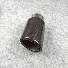 En bit: Full kolfiber för Akrapovic Universal avgaser ljuddämpare Tips Auto Car Cover Styling