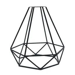 Lampa täcker nyanser geometriska hängande metallskydd retro vintage tak ljus skugga järn bur dropship