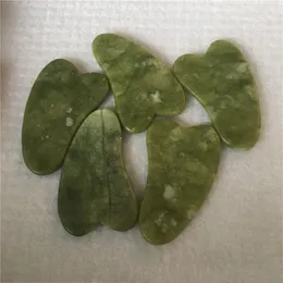 Twarz masażer naturalny Xouyan Stone Green Jade Guasha Gua Sha Board do złomowania terapii Ultra-gładka powierzchnia nigdy nie zaszkodzi twojej skórze