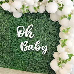 PATIMATE Oh Baby Wall Sticker It's A Boy Girl Baby Shower Decoration 1st Birthday Party Decor Kids Babyshower Gender Reveal 211021