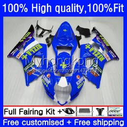 Bodywork For SUZUKI GSXR 1000 CC C 1000CC 2003-2004 Injection Mold RIZLA BLUE Body 25No.148 GSXR-1000 K3 GSXR1000 03 04 GSX-R1000 GSXR1000CC 2003 2004 OEM Fairing