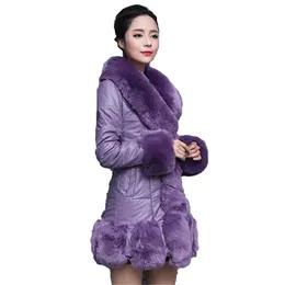Faux Fur Coat Kobiety Biel Black Sky Blue Plus Size Top Jacket 19 Zima Z Długim Rękawem Koreański Slim Moda Faux LR699 210531