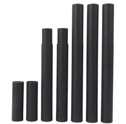 500pcs/lot Black Kraft Paper Incense Tube Boxes Incense-Barrel Small Storage Box for pencil Joss Stick Convenient Carrying 20.7x2.1cm SN2896