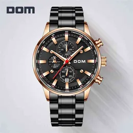 Dom Sapphire Sport Watches para homens Top Marca de luxo militar de aço inoxidável relógio de pulso homem relógio cronógrafo relógio de pulso M-131 210329