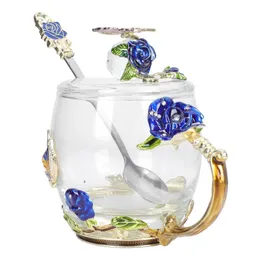 茶飲み物カップの装飾的な香料のためのガラスのマグカップ1セット