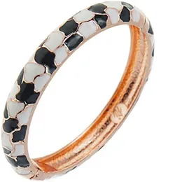 UJOY 2021 New Hinge Enamel Gold-plating Armband Unique Elegant Bangles Damtillbehör Mor dagens present Q0717