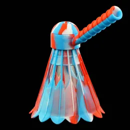 Rura do palenia water SHISHAHAH SILNIKONE Wąż Joint Glass Bong DAB Badminton Height Height 7.2 "Gifts Halloween