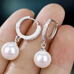 2021 Pearl Dangle Earrings Genuine Natural Freshwater Pearls Silver Color Earring For Woman Wedding Gift Jewelry