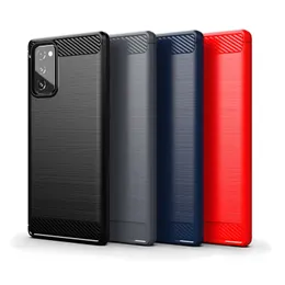 Carbon Fiber Brushed Texture Phone Cases for Samsung Note 20 Ultra A01 A10E A10S A11 A21 A31 A41 A51 A71 LG Stylo 6 K51