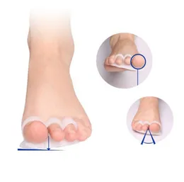 1 Pairtoe Separatörler Sedye Hizalama Üst üste çıkan ayak parmakları Orthotics Hammer Ortopedik Yastık Ayakları Bakım Ayakları DD586