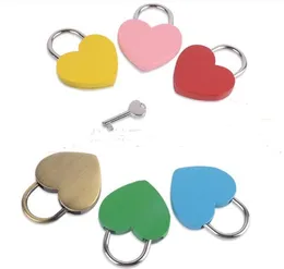 Heart Shaped Concentric Lock Metal Mulitcolor Key Padlock Gym Toolkit Package Door Locks SN1433