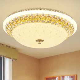 European-Style Crystal Lamp Ceiling Warm Simple European Countryside Led Room Bedroom Light Round Modern Lights