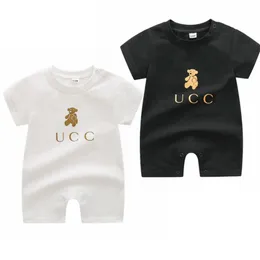 Summer Toddler Baby Infant Romper Boy Designers Ubrania Born Toscuit Bawełniane piżamy z długim rękawem
