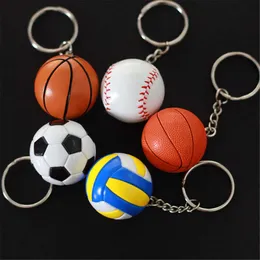 New fashion sports keychain car keychain key ring football basketball pendant most popular athlete gift keychain G1019