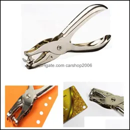 Andra verktyg Hem Garden Puncher PLIER SCHOOL Office Handpappers Punch Single Hole Scrapbooking Punches 8 Sidor All Metal Materials DBC Drop