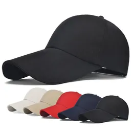 Sombrero de visera largo curvo de 11cm, gorra de béisbol de Color sólido para hombre, gorras deportivas ajustables para el sol al aire libre, gorras ajustadas de Golf Hip Hop