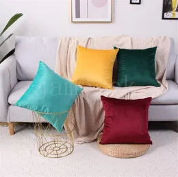 Velvet Pillow Case Cushion Cover Soft Solid Square Decorative Covers Sofa Throw 45x45cm DB603