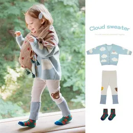 Toddler Girls Roupas PS Marca Cardigan Sweaters Camisetas Calças Top e Leggings Calças Crianças Outwear para Roupas Infantis 211201