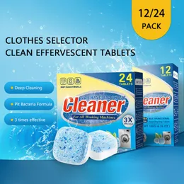 Havuz Aksesuarları 24 ADET Çamaşır Makinesi Temizleyici Deterjan Efervesan Tablet Yıkama Deodorant Dayanıklı Çok Fonksiyonlu Derin Temizleme Seti