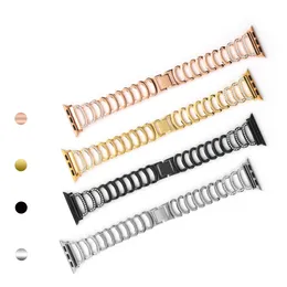 Diamond Studded Metal Strap For Apple Watch 6 5 4 3 Se Watchband Stainless Steel Bracelet Loop Band Belt Iwatch 44mm 42mm 40mm 38mm