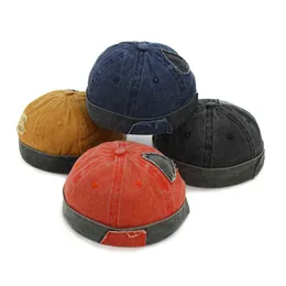 Men's Autumn Cotton Brimless Skullies Cap Retro Urban Unique Street Docker Hats Multipurpose Miki Beanie Hat Y21111