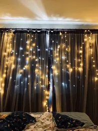 Curtain & Drapes Hollow Star Bedroom Full Blackout Window Home Decor Sheer For Kid Girl Princess