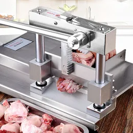 マニュアル冷凍肉の骨を切断するカッターマシンレッグカッターフィッシュリブ骨リボンフィッシュギロチンカットマシン