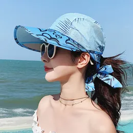 2021 women's beach summer travel sunscreen hat travels vacation fashion wild sun hats with box