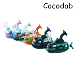 Cachimbos de água portáteis silicone dab rigs tigelas de bong de vidro slide cachimbo de água para cachimbos de água e bongs fumar tabaco tigela tamanho comum 14mm masculino