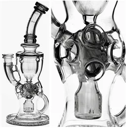 FTK tiktok bong de vidro clássico Reciclador fab egg hookahs toro smoke pipe water pipe oil rigs Matrix perc Klein Torus fumando cachimbos de água joint 14.5mm dab rig