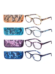 선글라스 안경 패션 화려한 품질 독자 여성을위한 파우치와 안경을 읽는다