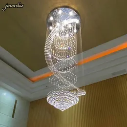 Chandeliers Modern Chandelier LED Crystal Lamps Long Pendant Kronleuchter, AC110-240V Stair