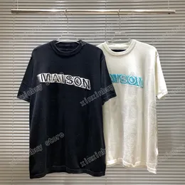 22ss 男性女性デザイナーニット Tシャツ Tシャツ Tシャツジャカード文字刺繍半袖男クルーネックパリファッションストリート白黒 M-XXL