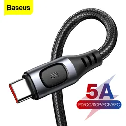 Сотовый телефон Cablelessable USB Тип C 5A для Xiaomi Mi Samsung Huawei Примечание Тип C USB-провод Быстрый зарядное устройство Кабель быстрой зарядки